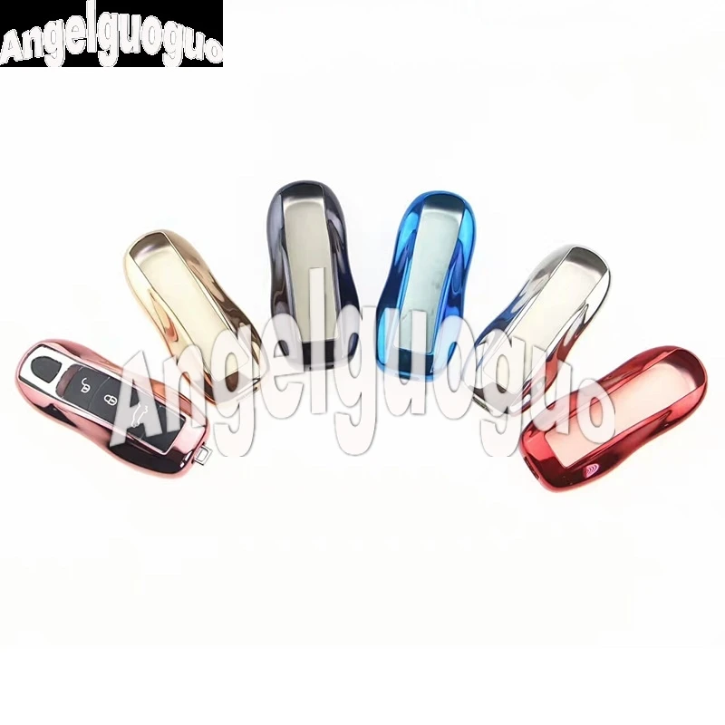

Angelguoguo TPU Key Case Key Cover Modified Key Shell Replacement fit Porsche Cayenne Macan 911 Boxster Cayman for Panamera