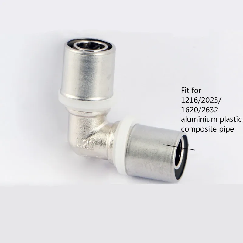 Равный соединитель 1216/2025/1620/2632 алюминиевые пластиковые композитные фитинги для труб типа L соединитель медный соединитель