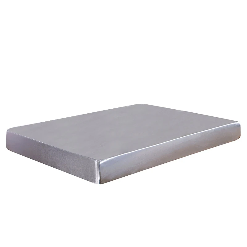 

Solid Color Satin Luxury Bedding Sheet With Elastic Band Soft Home Textile Mattress Cover Bedding Linens Plain