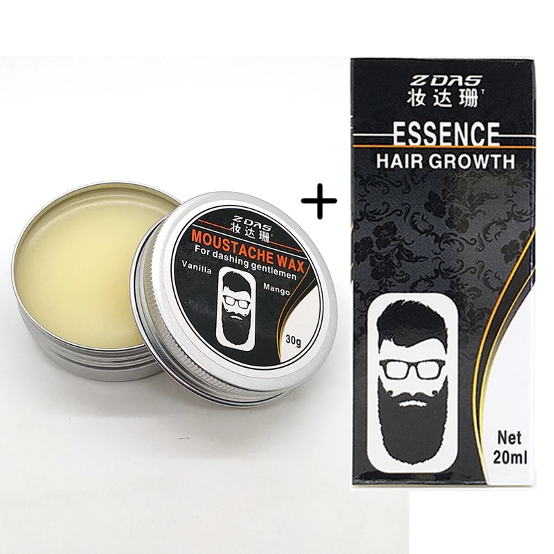100% Natural Beard Balm Moustache Cream Beard Oil Set Conditioner Beard ...