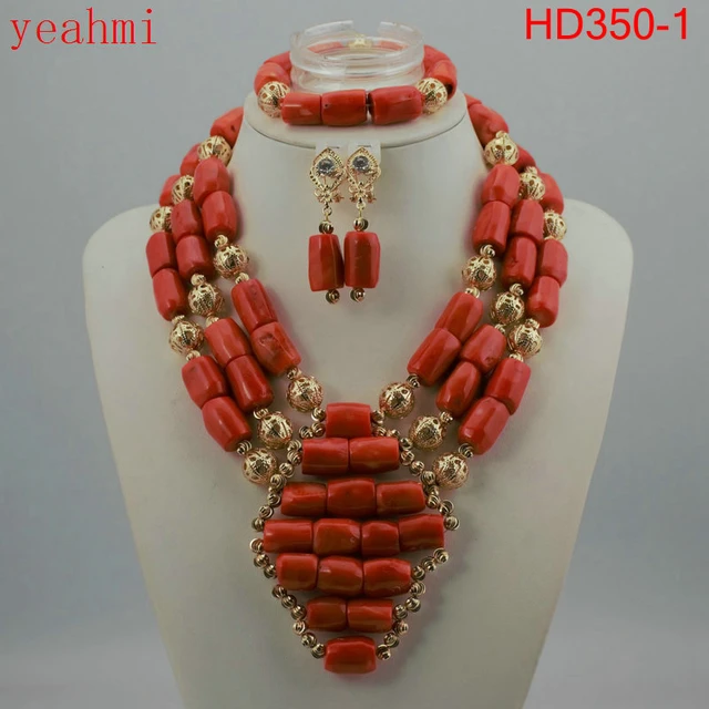 Natural Coral White African Coral Beads Big Bridal Jewelry Sets Nigeria Coral  Beads Jewelry Set H1022 From Yanqin08, $93.64 | DHgate.Com
