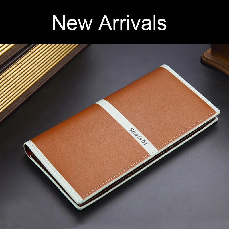 

2017 New Black Long Wallets Men Bag Leather Wallet Purse Luxury Brands Design Leather Pu Men Wallets Busines Organizer M1034