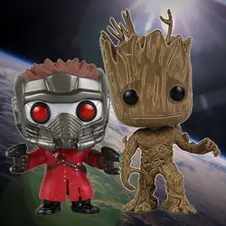 Funko pop Marvel супергерой фильм стражи Галактики Звездный лорд дерево человек Grootted ПВХ Фигурки игрушки для детей без коробки