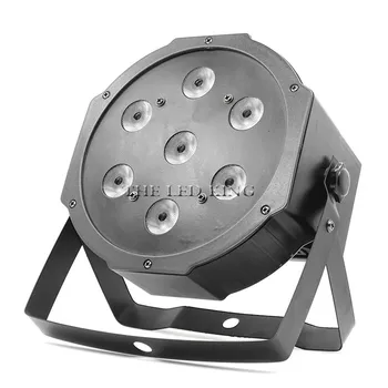 

LED Stage Light Effect 7x18W RGBWA UV 6in1 Flat Par DMX512 DJ Disco Lamp KTV Bar Party Backlight Beam Projector Spotlight