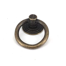 Manijas del anillo de la gota del Hardware del cajón del Gabinete de la vendimia de 46mm perillas de tono bronce muebles Retro Puerta de armario tiradores