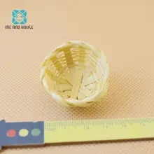 Миниатюрные аксессуары для кукольного домика, декоративная деревянная мебель, корзина для овощей