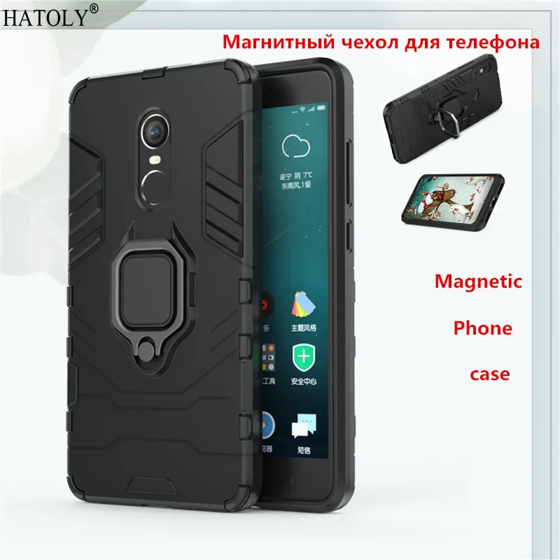 

Xiaomi Redmi Note 4X Magnetic Phone Case For Xiaomi Redmi Note 4X Back Cover TPU+ PC Bumper Case Cover Note 4X Ring Holder Capa{