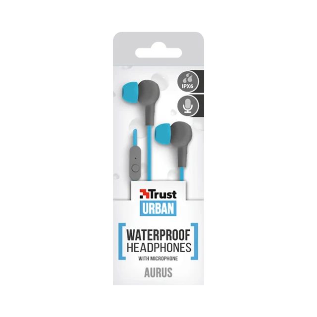 Гарнитура канальная Trust Aurus, цвет: синий