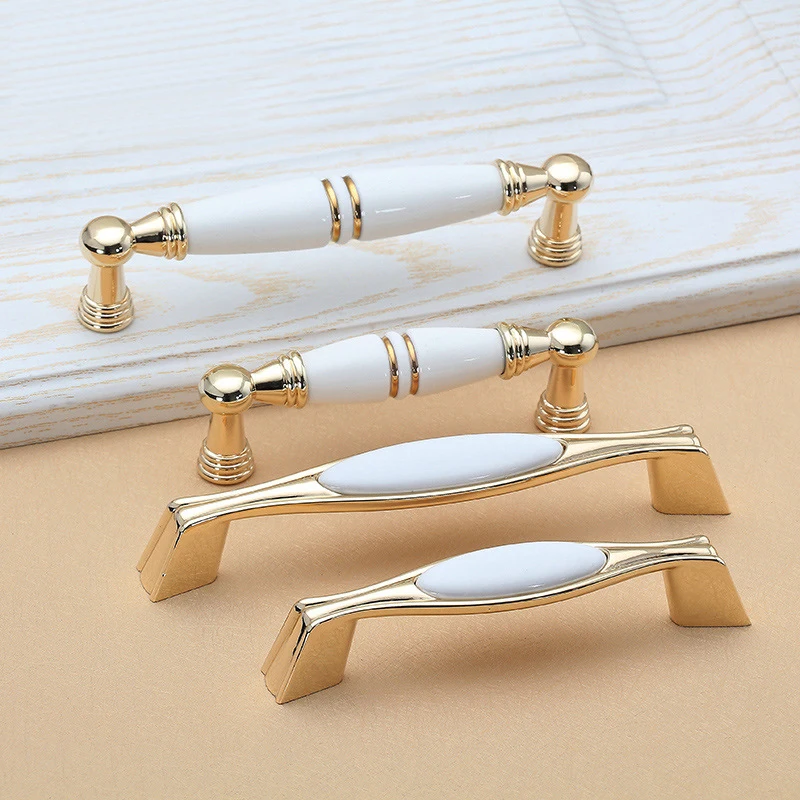 Мебельная золотая ручка ручки и ручки для шкафа простые кухонные ручки для выдвижных ящиков золотые дверные ручки CZ-0285