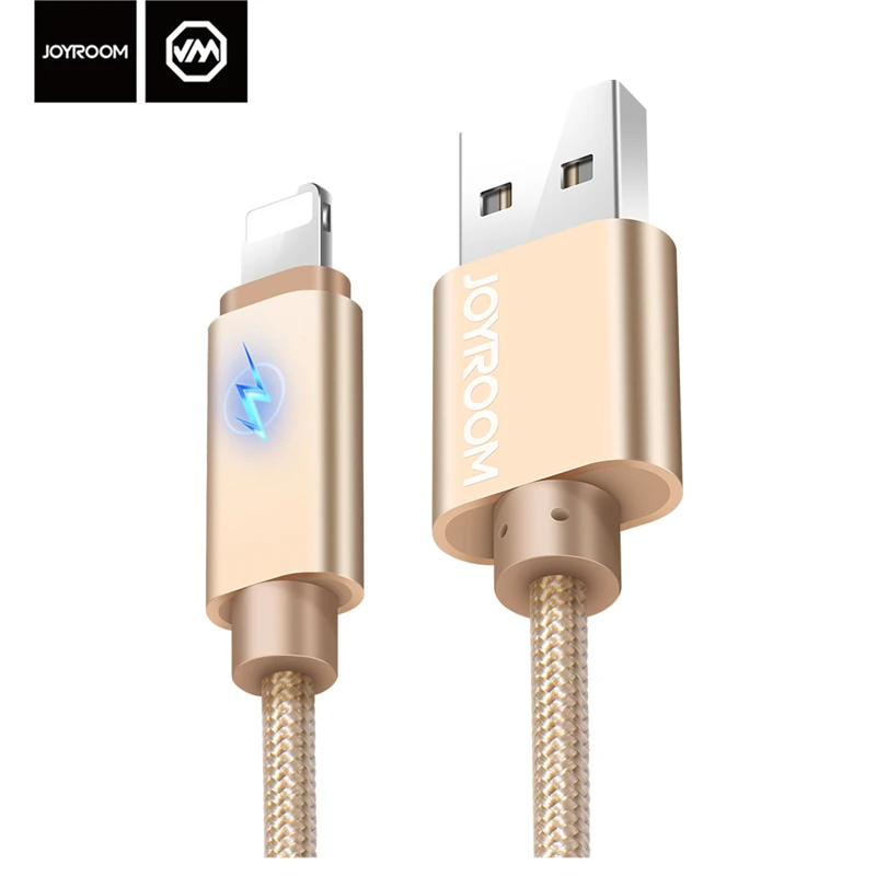1 м 2 умный светодиодный металлический Плетеный USB кабель для зарядки данных iPhone X