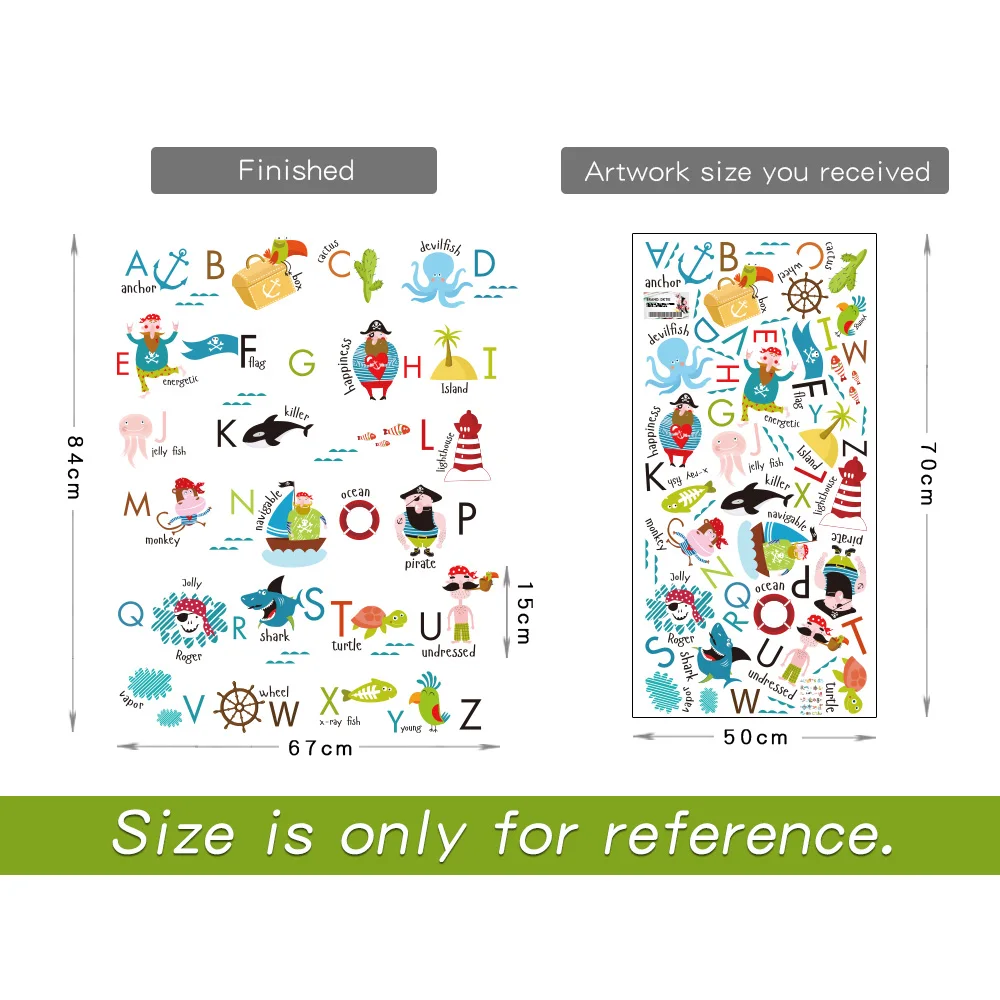 Наклейки на стену с буквами для детской спальни, Обучающие наклейки на стену для детской комнаты, декор для детской комнаты для мальчиков и девочек, стиль