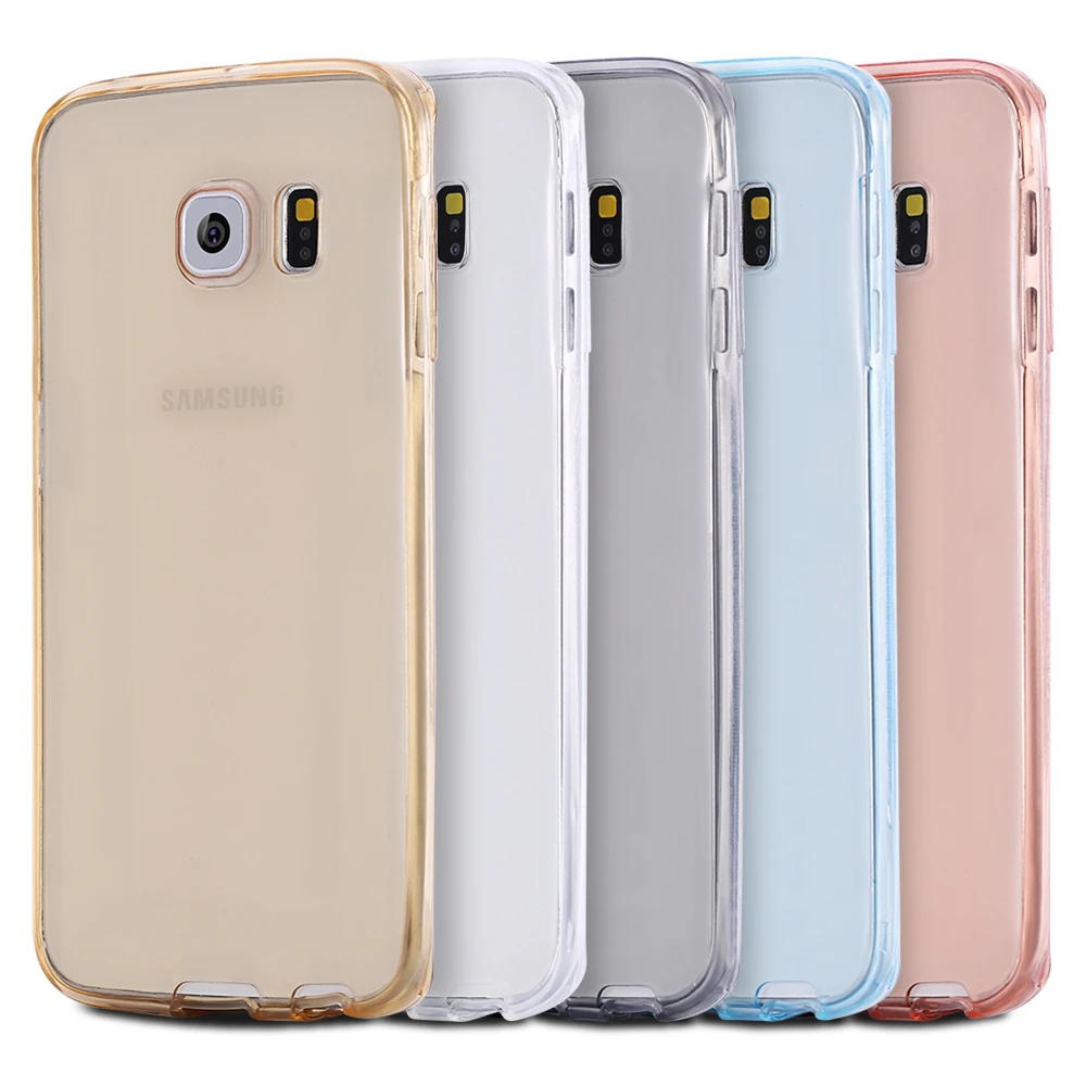 

360 Degree Full Body Front Back Soft TPU Case Cover For Samsung Galaxy S6 S7 Edge Plus G9350 G9300 Note 4 5 A9 A8 A7 Aksesuar