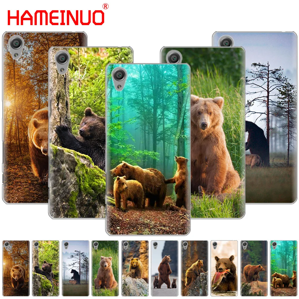 

HAMEINUO Lonely Alaska Brown Bear Cover phone Case for sony xperia C6 XA1 XA2 XA ULTRA X XP L1 L2 X XZ1 compact XR/XZ PREMIUM