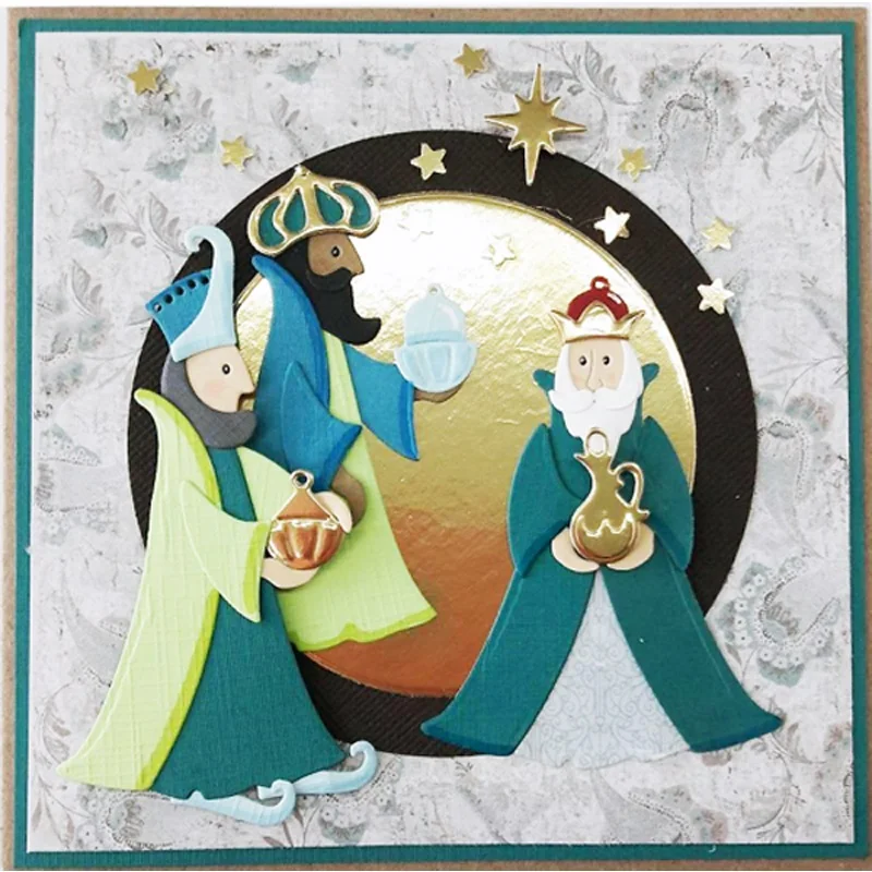 

3 WISE MEN Metal Cutting Dies Stencils for DIY Scrapbook Photo Album PaperCard Decorative Craft Embossing Die 2018 NEW