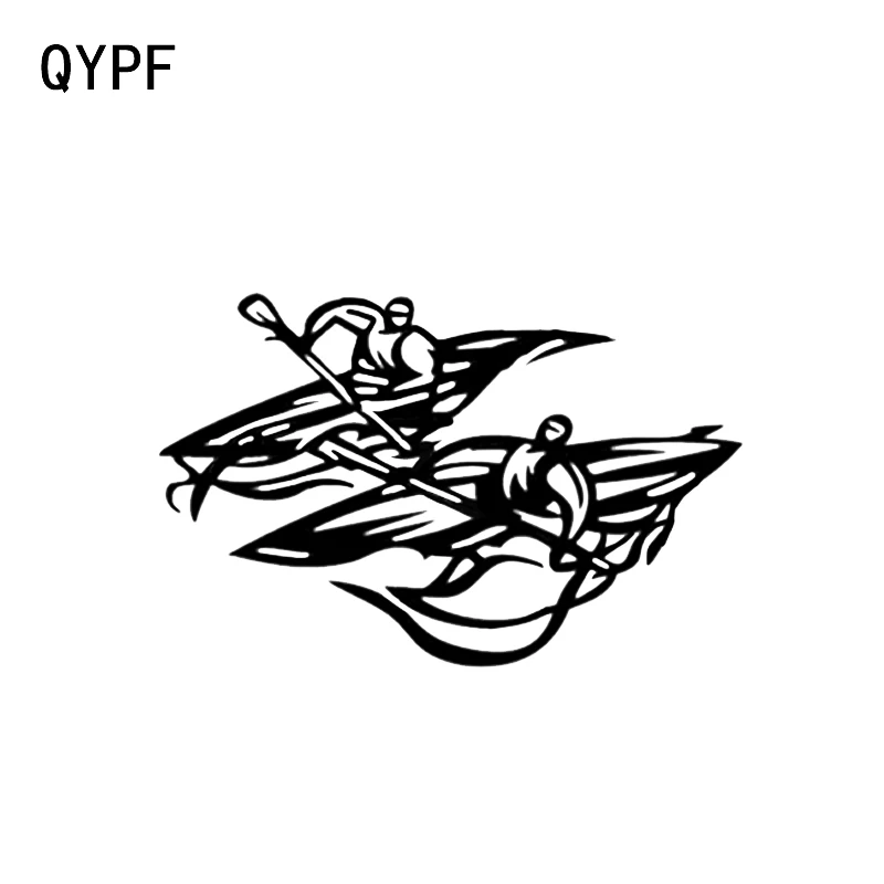 

QYPF 14*9CM River Exploring Canoeing Decor Car Sticker Vinyl Extreme Movement C16-1193