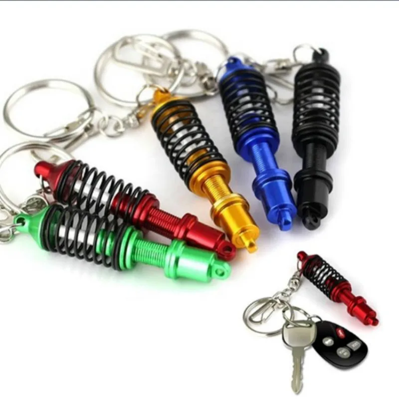 

car auto tuning parts key chain shock absorber keychain keyring motorcycle keychain key ring