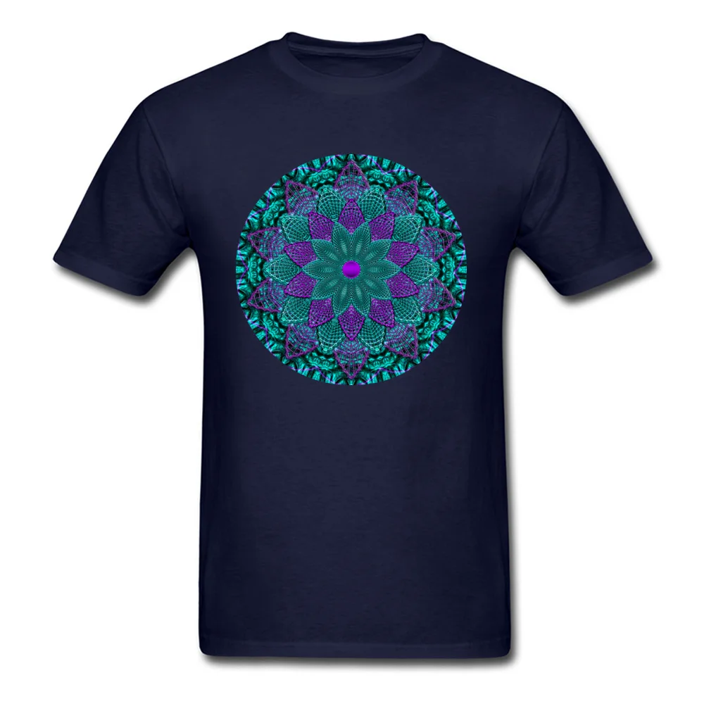 MANDALA DESIGN T SHIRT 241_navy