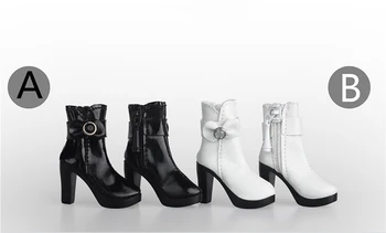 

New 1/6 Scale Woman High Heel Shoes Female Figure Accessories Black/White Colors for 12 inches Female Action Figure Body