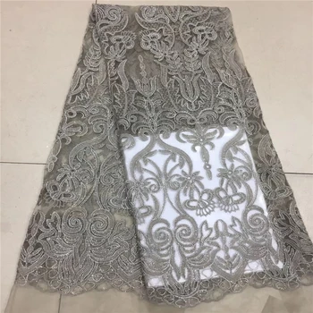 

VILLIEA 2018 New style French net lace fabric Sequins African tulle mesh lace fabric high quality african lace fabric