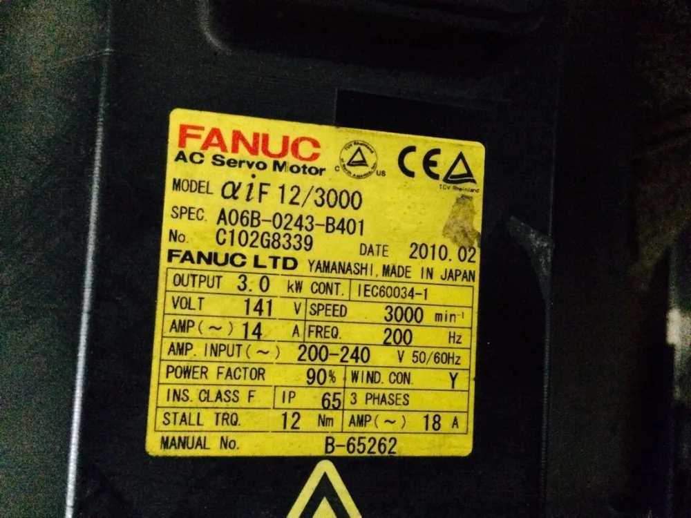 100% origianl new FANUC AC motor /servo motor A06B-0243-B401