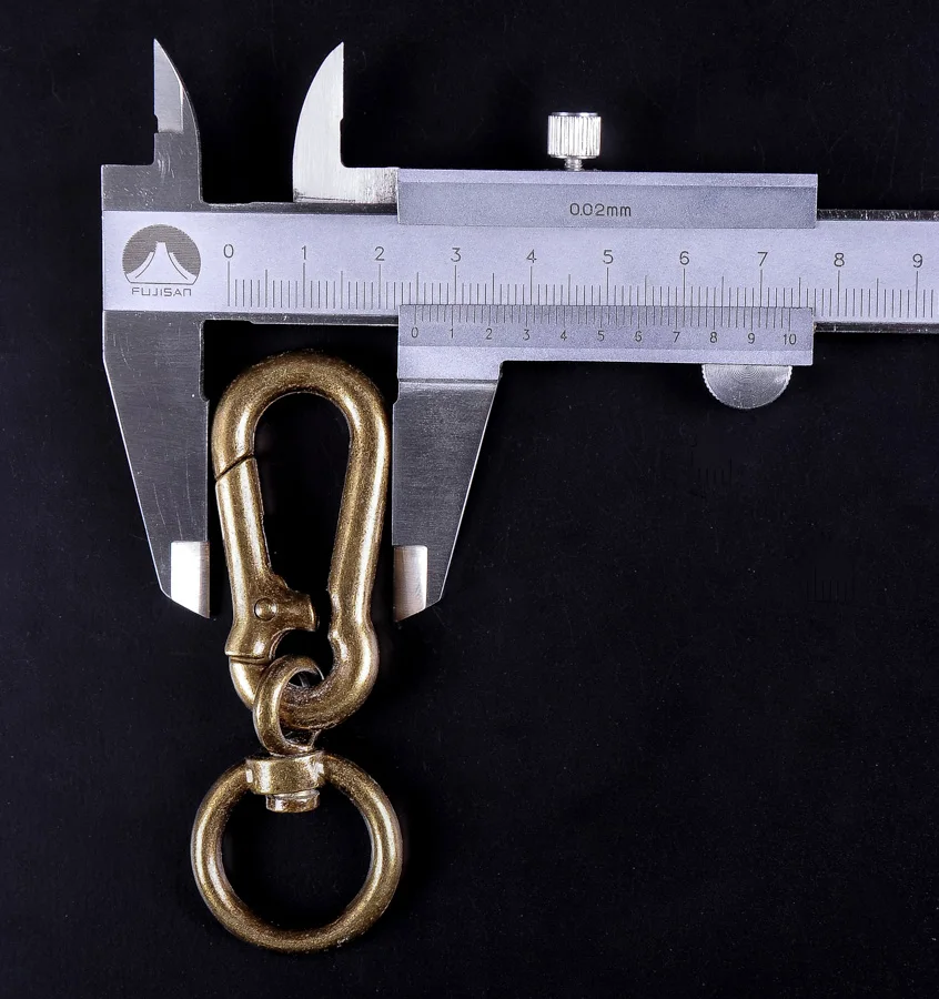 5X DIY античный латунный брелок для ключей кожевенное ремесло брелок крючок висячий пружинный зажим