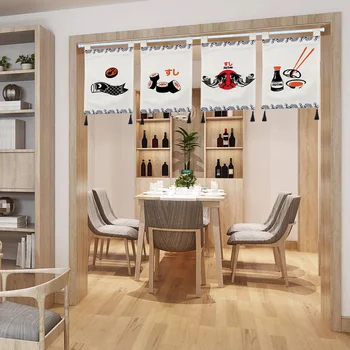 

Poster Canvas Painting Wall Art Home Decor Picture Feng Shui Curtain Sushi Restaurant Wine House Short Curtain Hanging Flag