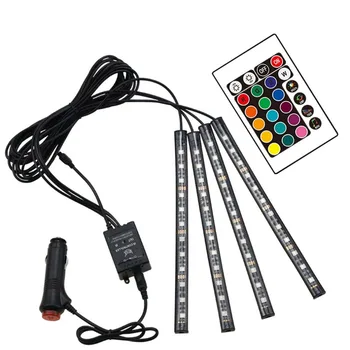 

Car Atmosphere Light Sole Ambience Light LED Light Colorful Remote Control Voice RGB Music Rhythm Light