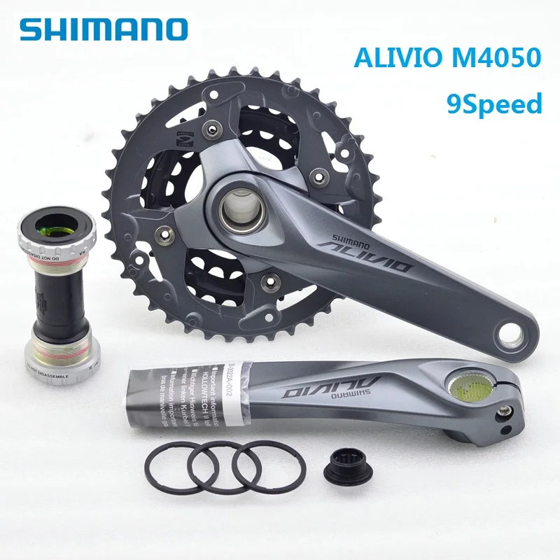 SHIMANO ALIVIO FC M4050 9/27 скорость Передняя цепная рукоятка колеса кронштейн оси комплект
