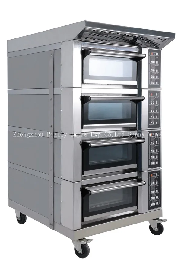 Пекарское оборудование коммерческого 2-уровневая 4-лотки Электрический хлеба духовка для выпечки тортов и кондитерских изделий