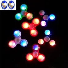 A Toy A Dream LED Light Tri-Spinner Fidget EDC Hand Cube Spinner For Autism and ADHD Anxiety Stress Relief Focus Toys Adult Kids