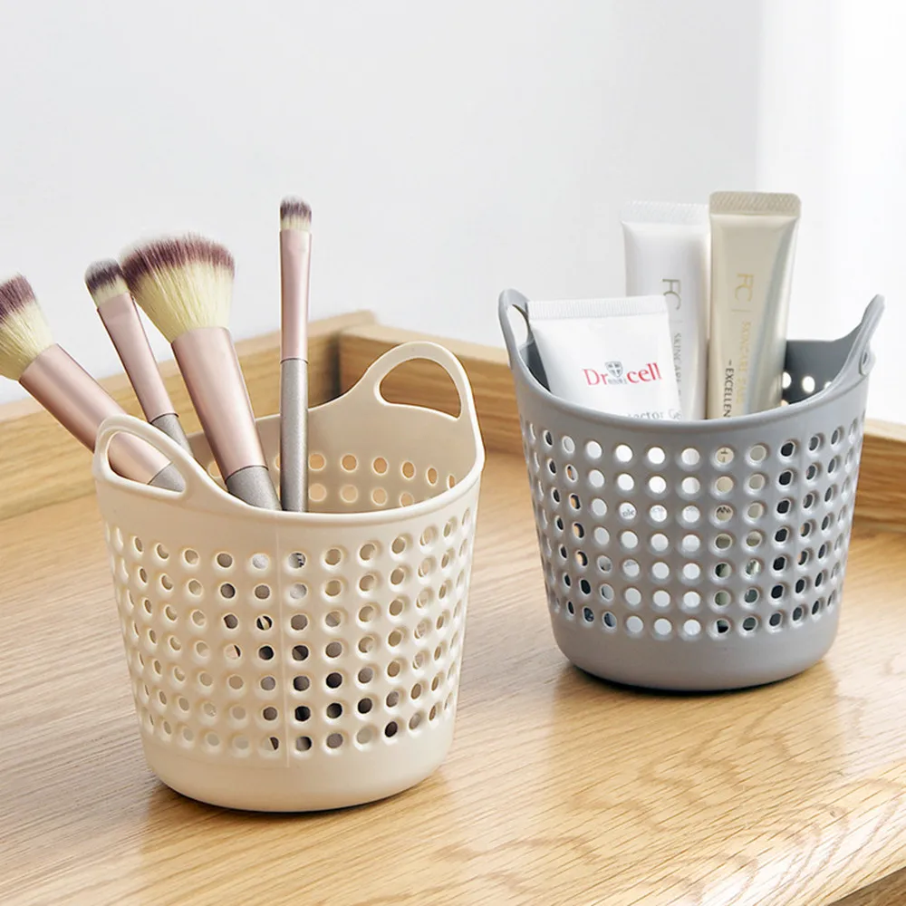 

Mini Desktop Storage Basket Creative Fashion Trash Can Bin Closet Toy Box Container Table Organizer Makeup Basket Toy Cabinet