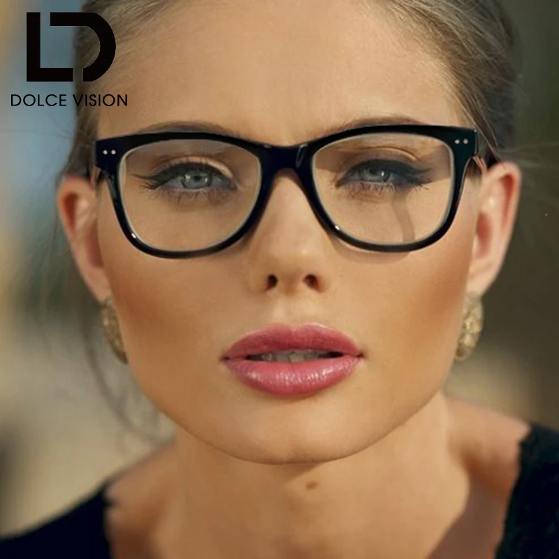 Dolce vision с заклепками, модная оправа многоцветный очки Для женщин прозрачные линзы новые очки бренд Винтаж квадратные очки Для мужчин