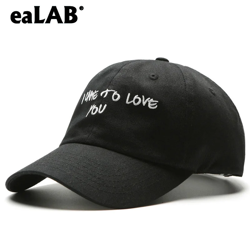 

eaLAB Baseball Cap Male Summer Casual Men Bones Dad Hat Women Personality Embroidery I Came To Love You Black Cotton Cap