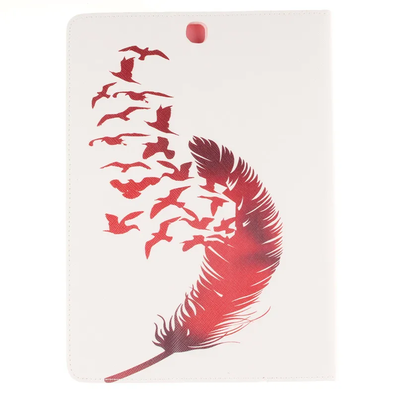 Luxury 2 Leavies PU Leather Stand Flip Case for Samsung Galaxy Tab S2 9.7 Case T810 T815 Wallet  Case Tablet Cover Back Silicon (38)