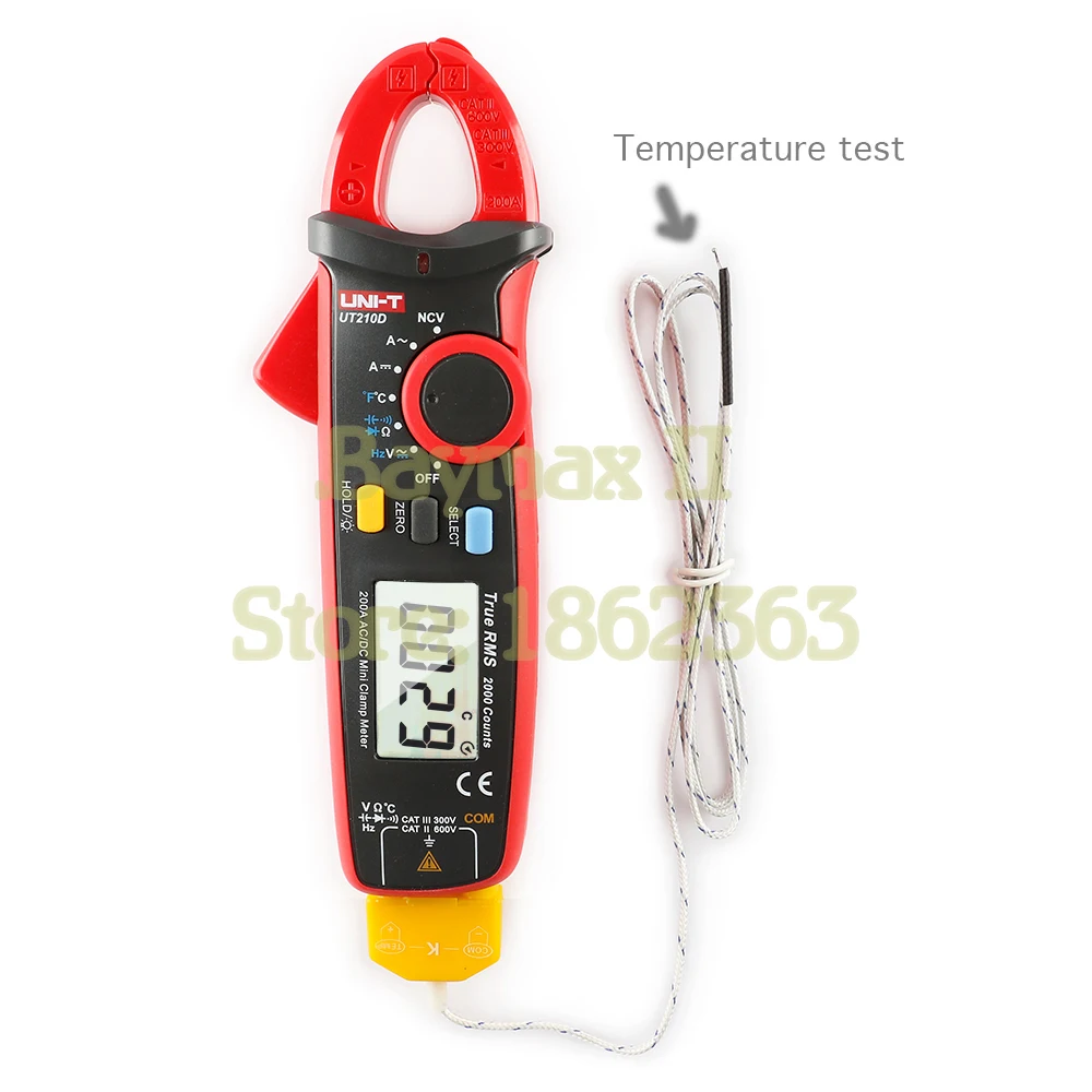 UNI T UT210D True RMS миниатюрный зажим переменного/постоянного тока/напряжения с