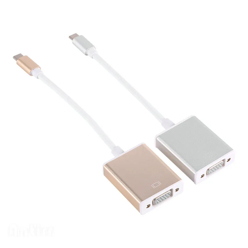 USB 3,1 type C к VGA кабель адаптер type-c мужчин и женщин VGA конвертер Разъем для Apple VGA кабель Lumia 950XL