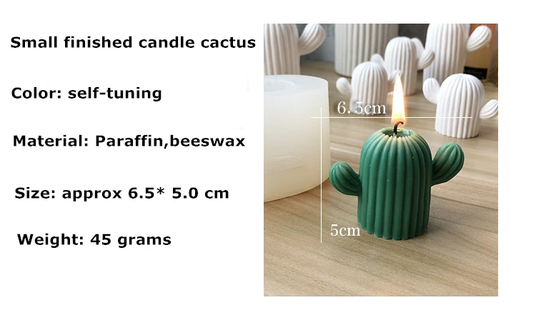 Кактус силиконовые восковые свечи прессформы пластырь для ароматерапии прессформы изготовленные вручную Свадебные украшения свечи формы DIY Гипсовая Штукатурка Форма Ремесло