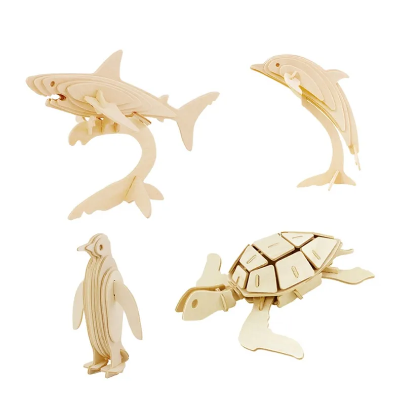 

Robotime Toys Hobbies 3D Wooden Puzzle Games Popular Children Educational Baby & Toddler Toys Model Building Kits Sea Life