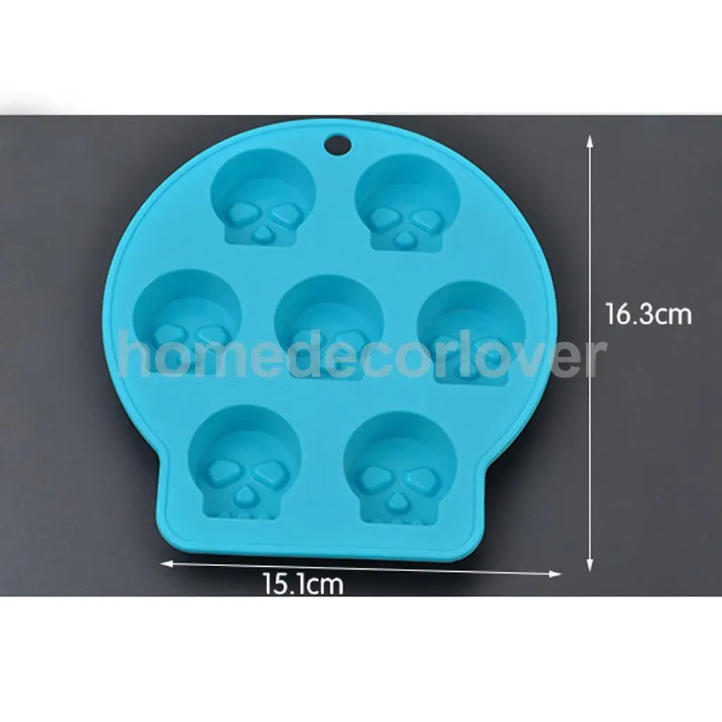 MagiDeal 4 Type Novel Silicone Sculpt Skull, Ghost, Bat, Witch Mold Fondant Chocolate Cake Decorating Baking Mold Safe for Oven