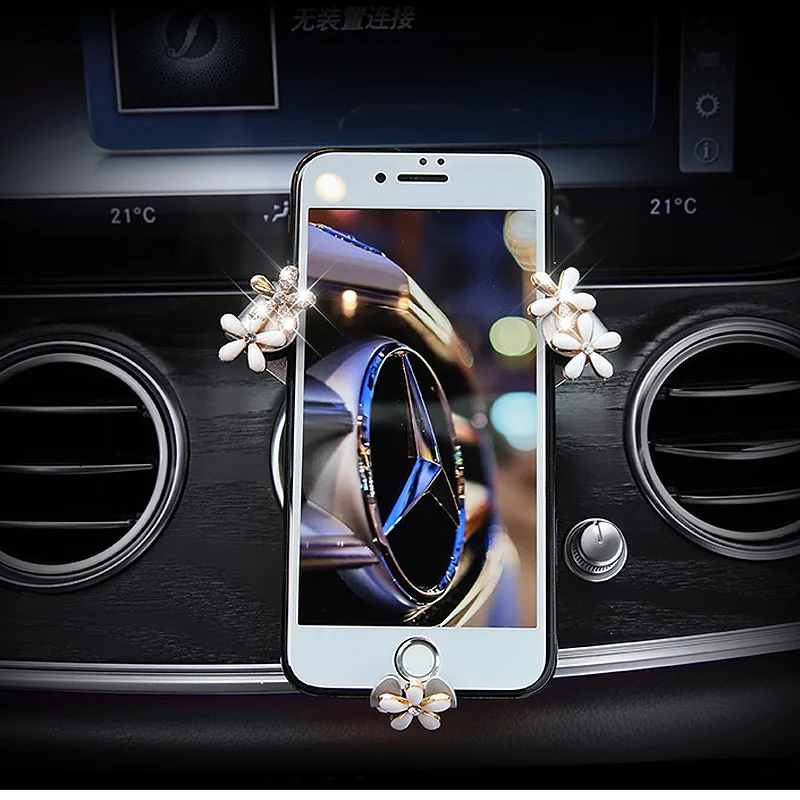 Flower-Diamond-Crystal-Gravity-Car-Mobile-Phone-Holder-Air-Vent-Monut-Stand-Support-GPS-Car-Phone-Holder-21