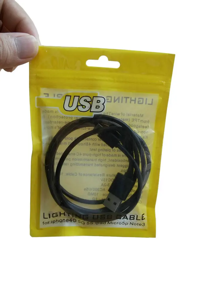 

100pcs/lot 10.5*15cm Zipper bags Retail package bag Plastic poly opp packaging bag for iphone 7/8 ipad USB cable
