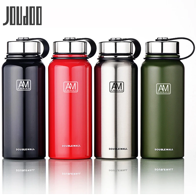 

JOUDOO Outdoor Insulated Wide Mouth Bottles Double Walled Vacuum Stainless Steel Sports Water Bottles For Camping 4 Size 35
