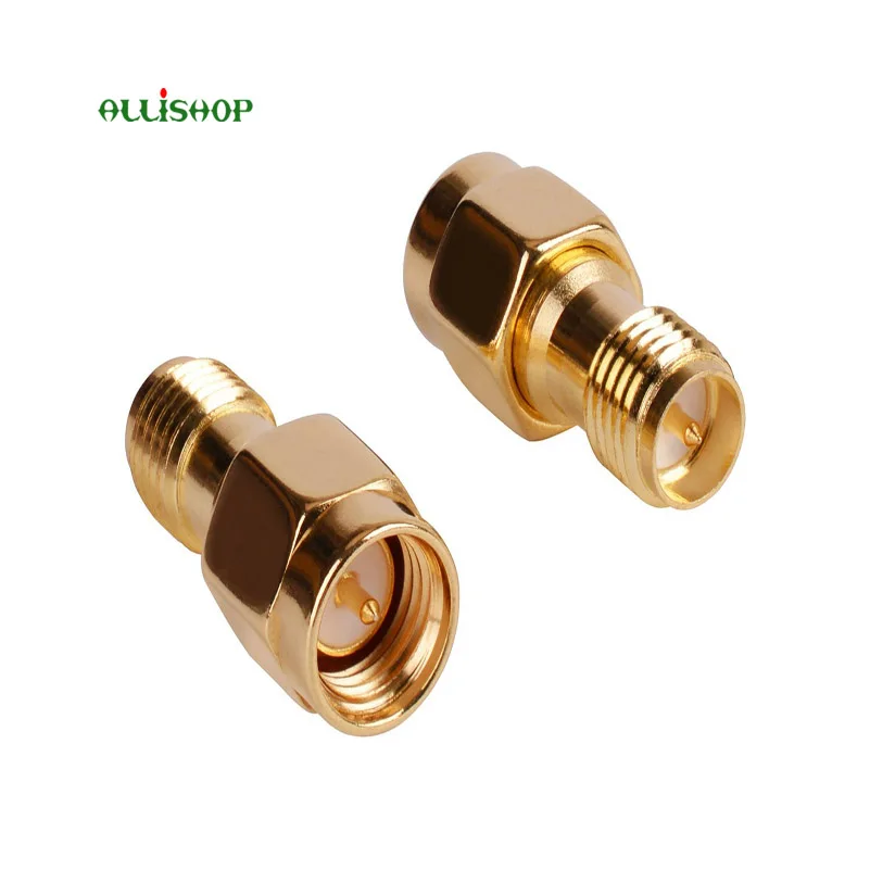 2 pcs SMA male to RP SMA female straight connector RF Coax Coaxial