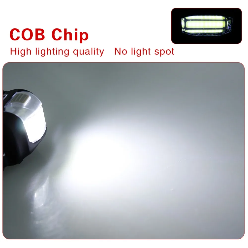 Светодиодная лампа COB Chip 3 режима Водонепроницаемая IP65 светодиодная фара черный