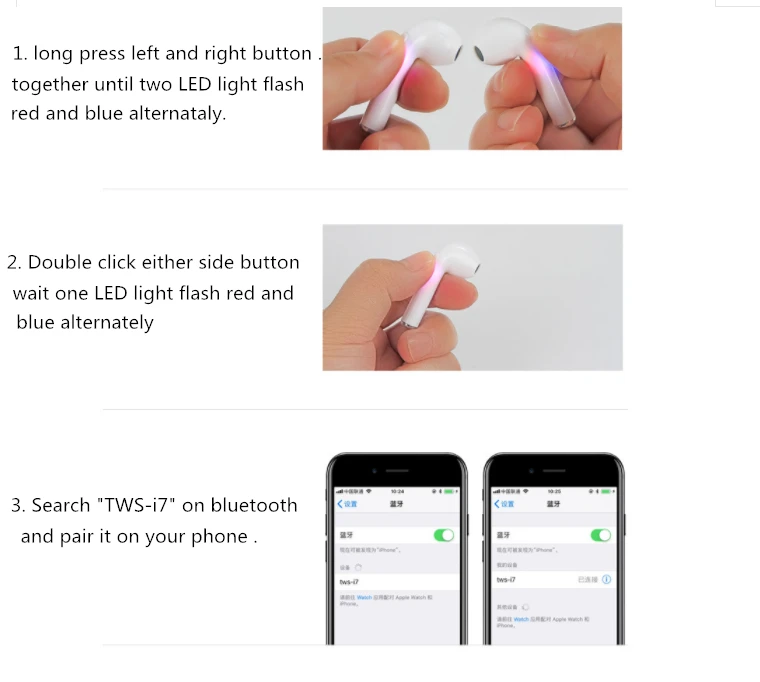 Универсальный i7s TWS беспроводной Bluetooth 5,0 наушники гарнитура с микрофоном для iPhone Xiaomi Redmi samsung huawei andriod ios