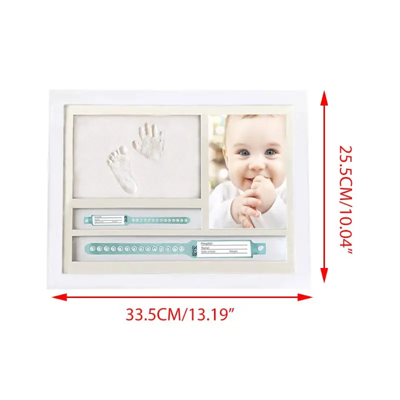  Newborn Hand and Foot Prints Print Mud Photo Frame One Year Old Baby Infants Gifts Commemorative Ta