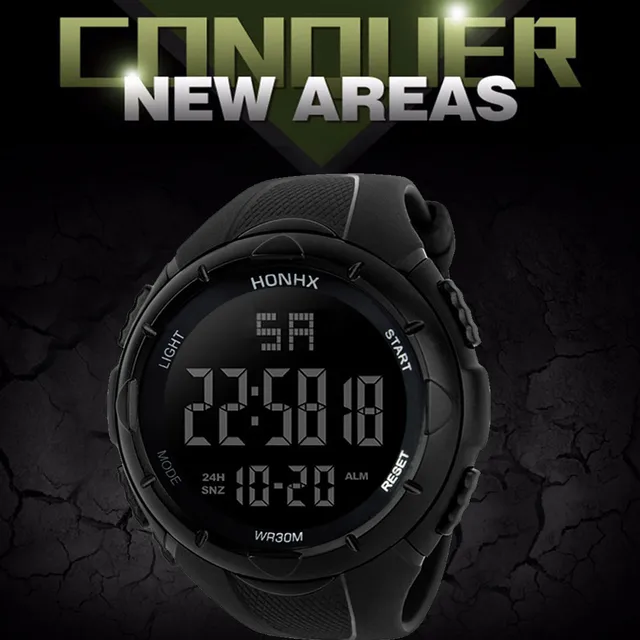 Luxury Sports Watch Men Analog Digital Military Silicone Army Sport LED Waterproof Wrist Watches Men Relogio Masculino For Gifts -