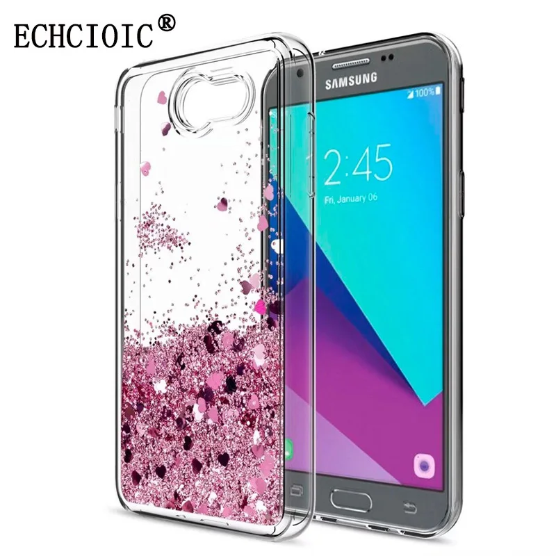 Версия США для Samsung Galaxy J7 Prime/J7 V/J7 Sky Pro Perx/J7 2017 жидкие Quicksand Bling Симпатичные из