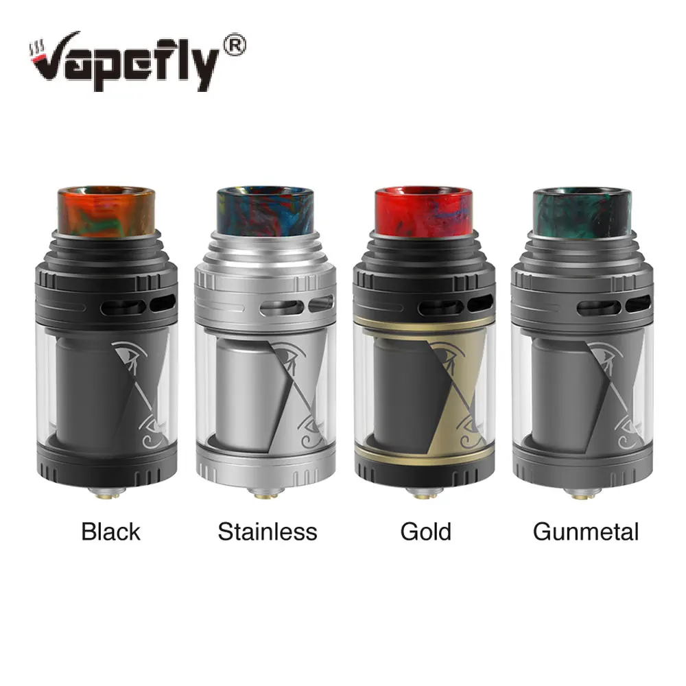 

New Original Vapefly Horus RTA Electronic Cigarette Atomizer RTA Tank 25mm 4ML Capacity RTA with 24K Gold Plated Pin Resin Drip