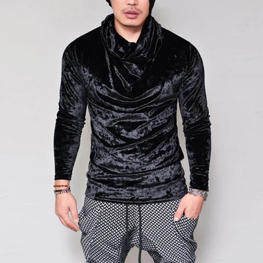 turtleneck with collared shirt